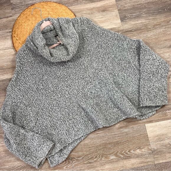 Free people BFF sweater in gray oversized cowl neck women’s size‎ S - Picture 4 of 7
